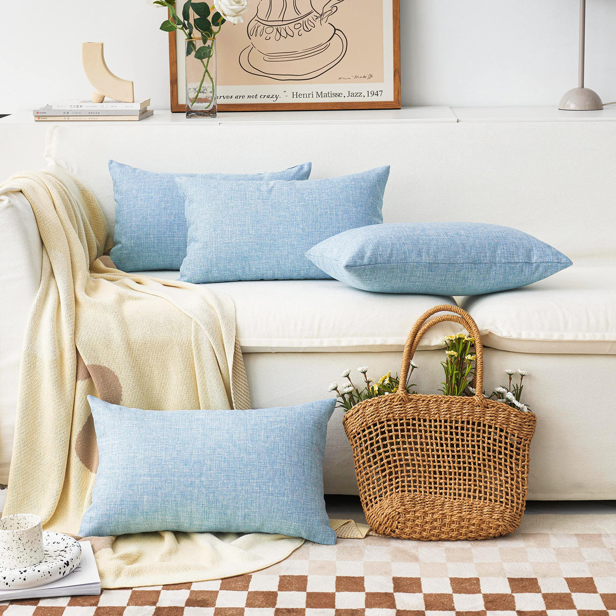 Home Brilliant Super Soft Lined Linen Cushion Covers